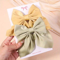 Baby Girls Hair Clips 2pcs Big Bow Headwear Accessories