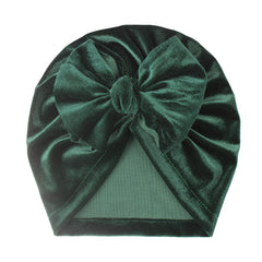 Velvet Bow Cap for Baby Girls - Holiday Party Photography Props