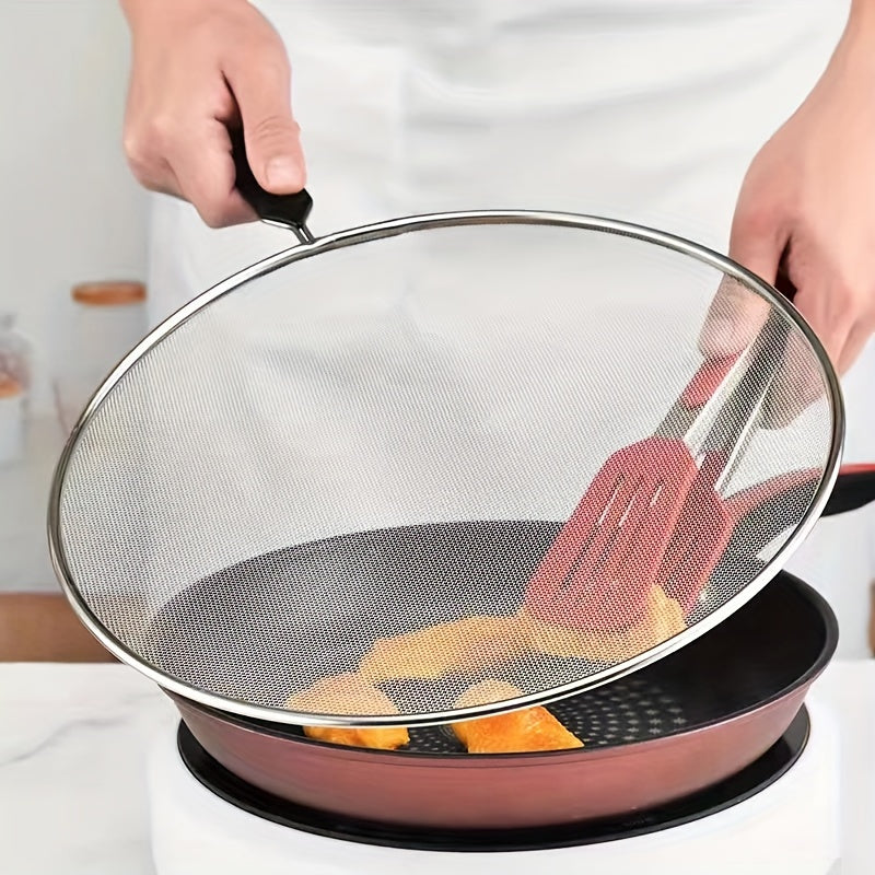 Fry Pan Splatter Screen Kitchen Insulation Pot Lid Splash Net