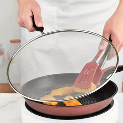 Fry Pan Splatter Screen Kitchen Insulation Pot Lid Splash Net