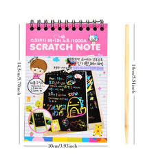 Scratch Art Book 10 Sheets Paper & Pen Craft 14x14 for Drawing Painting Gift