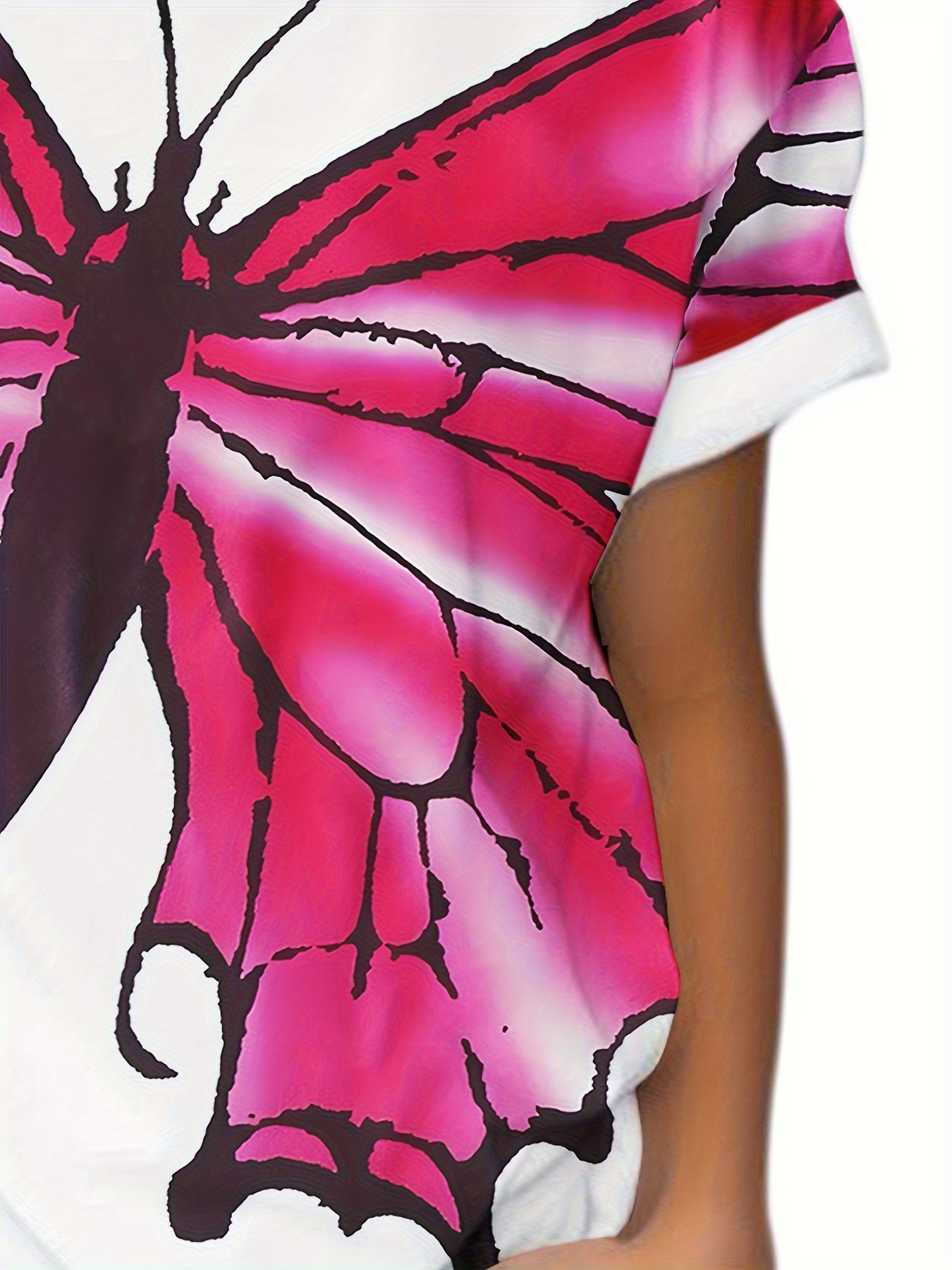 Girls Boys Butterfly Graphic Short Sleeve T-shirt Summer Sports Clothes
