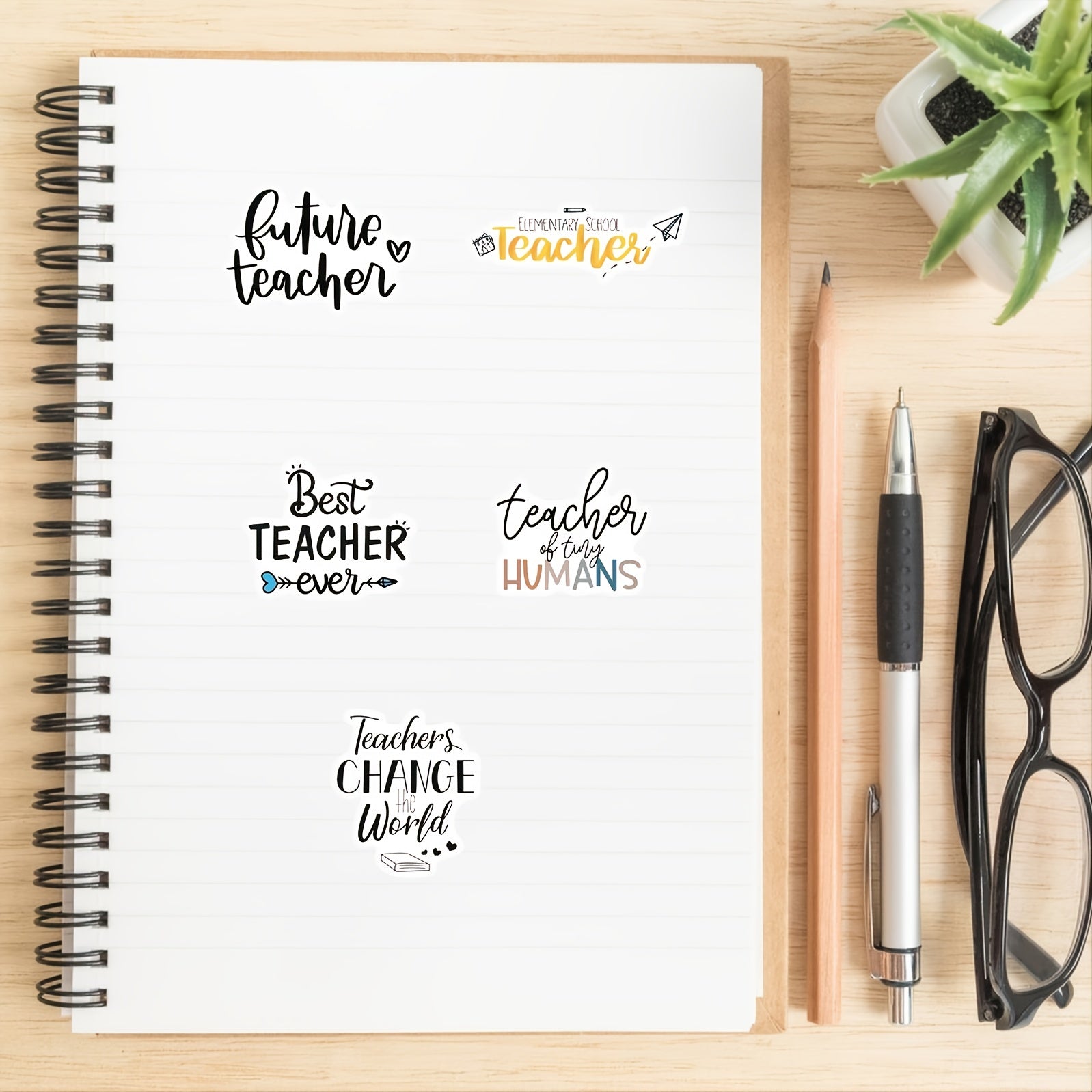 Thanksgiving Teacher Stickers (50 Sheets) - Ideal Gift for Notebook Decoration