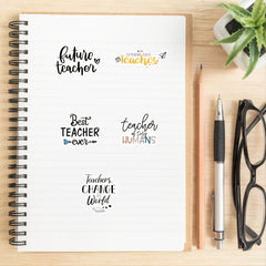 Thanksgiving Teacher Stickers (50 Sheets) - Ideal Gift for Notebook Decoration