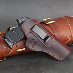 Leather CCW 1911 Holster Compatible With Colt Springfield Sig Browni