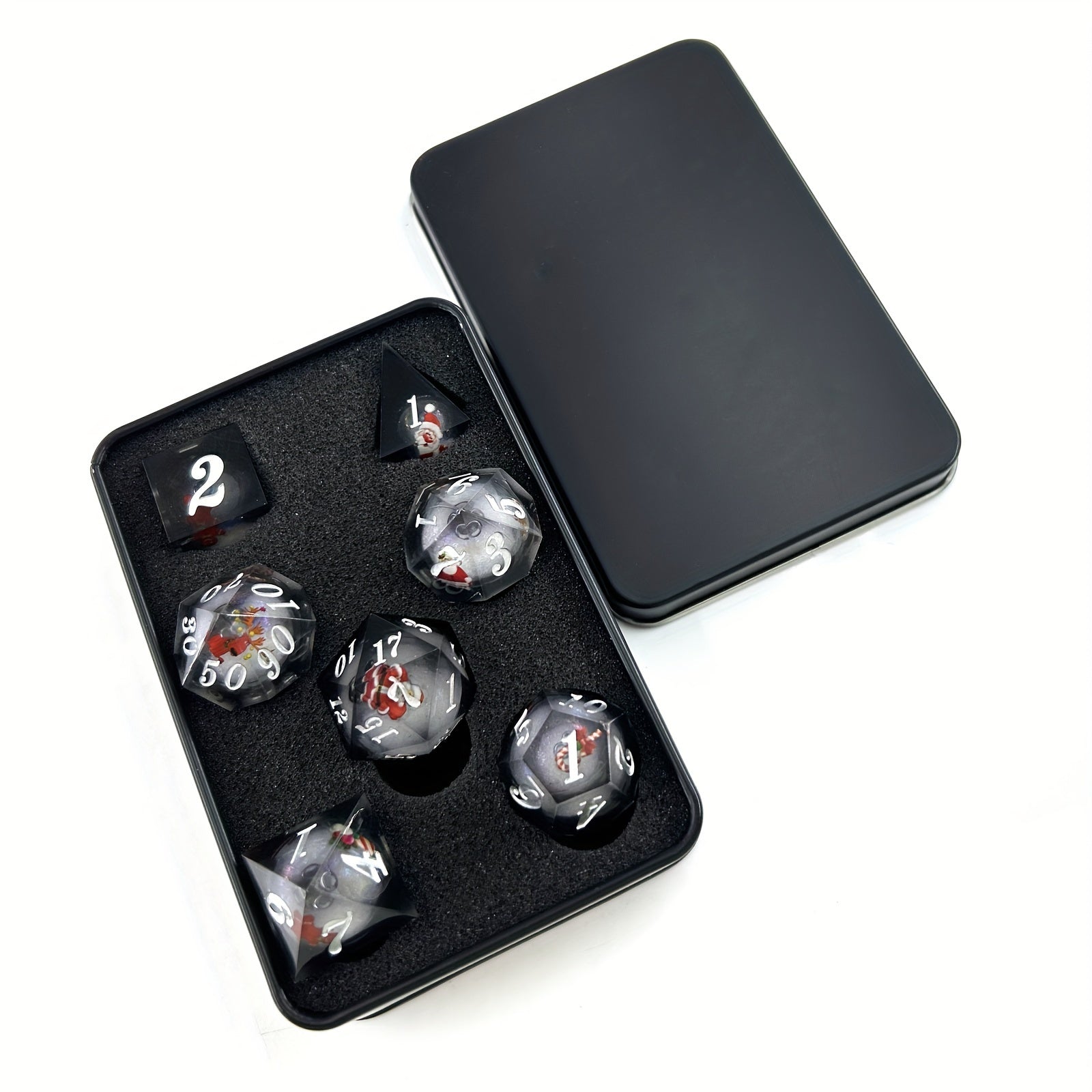 Christmas Resin Liquid Dice Set - Desktop Entertainment Game Accessories