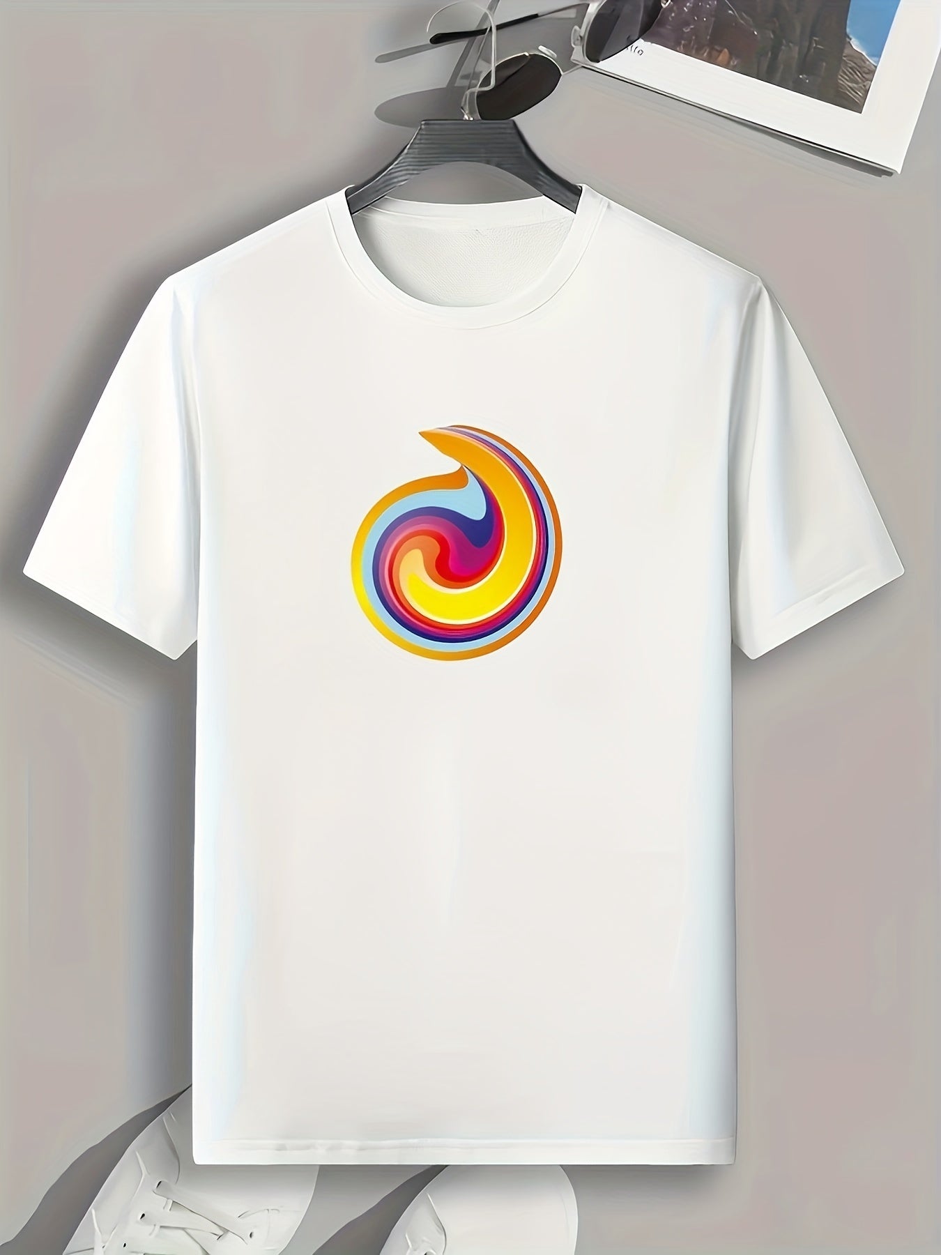 Colorful Pattern Men's Graphic T shirt Casual Comfy Tees For Summer