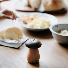Walnut Wood Mushroom Shaped Toothpick Dispenser Holder