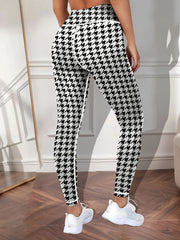 Houndstooth Pattern Yoga Workout Pants for Women