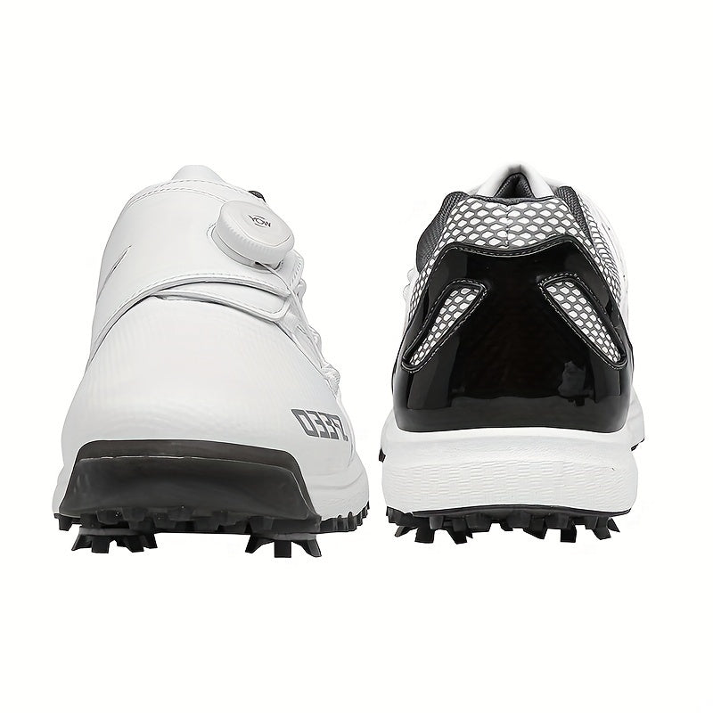 Men's Spiked Golf Shoes Rotating Buckle Durable Sneakers