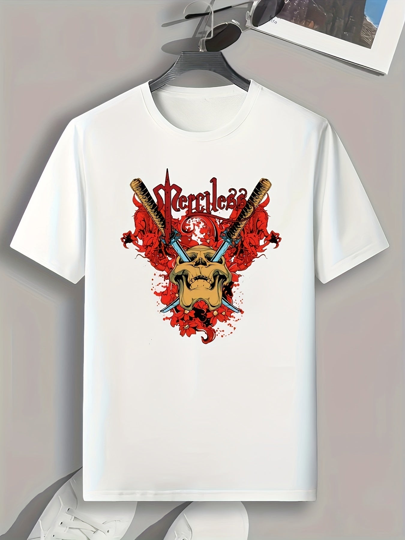 Men's Graphic T shirt Skull Print Casual Comfy Tee For Summer