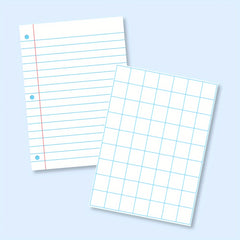 2pcs 20x28Inch Laminated Quadrille Grid Posters Sets