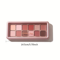 Gray Pink Rose Eyeshadow Palette Low Saturation Pearly Diamond Shimmer Matte