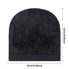 Winter Warm Thick Woolen Hat With Ear Protection for Outdoor Cycling