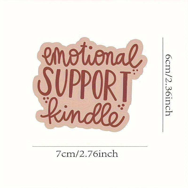 3pcs Emotional Support Vinyl Stickers Laptop Water Bottles Decals Bookmark