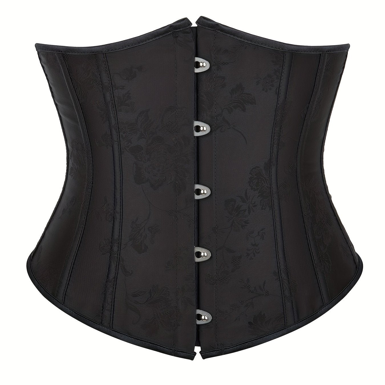 Jacquard Strapless Corset Bustier Tummy Control Lace Up Slimmer Body Shaper