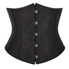 Jacquard Strapless Corset Bustier Tummy Control Lace Up Slimmer Body Shaper
