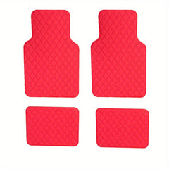 4pcs Waterproof Leather Car Floor Mats Full Set Auto Carpet Accessories