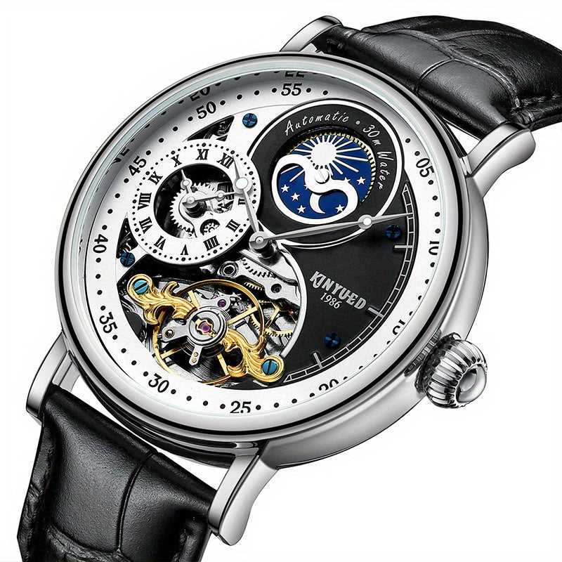 Men's Moon Phase Sports Watch Waterproof