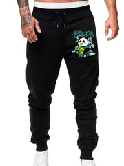 Men's Casual Panda Print Sweatpants for Outdoor Sports
