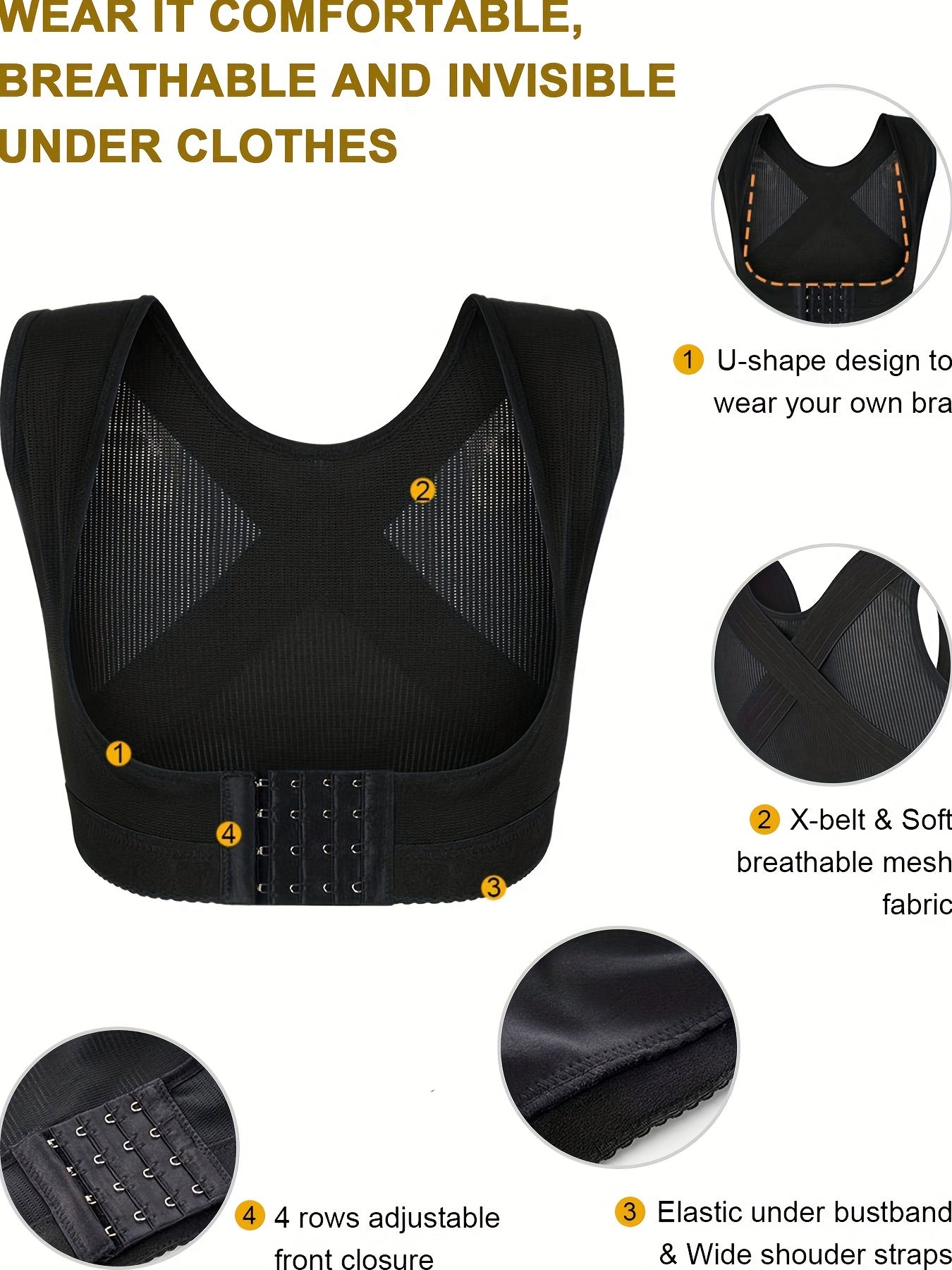 Back Support Posture Corrector Tank Top Women's Activewear