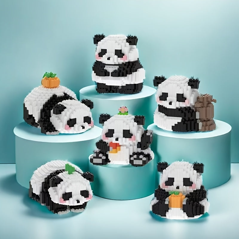 1552pcs Panda Building Blocks Set Colorful 3D Jigsaw Puzzle for Home and Office