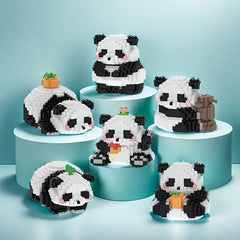 1552pcs Panda Building Blocks Set Colorful 3D Jigsaw Puzzle for Home and Office