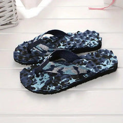 Men's Camouflage Massage Thong Sandals Non Slip Flip-flops