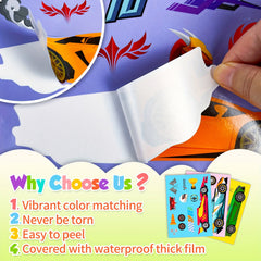 6pcs Toy Car Face Changing Stickers Puzzle DIY Stickers