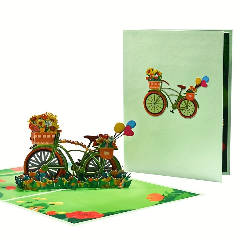 3D Popup Card w/ Note & Envelope - Birthday Mother's Father's Graduation
