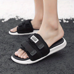 Men's Platform Slides Unisex Open Toe Slippers