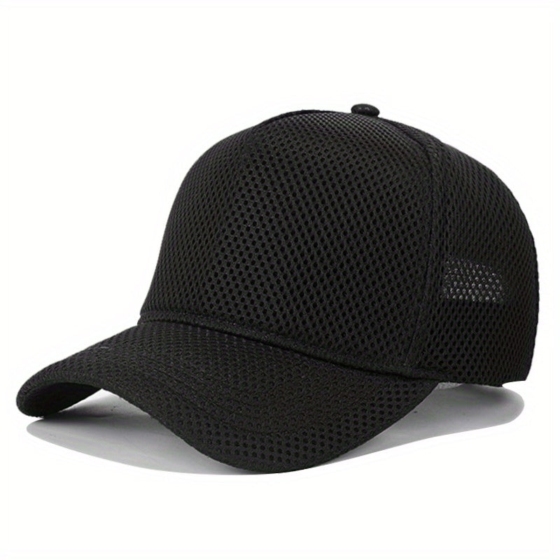 Summer Men Mesh Baseball Cap Outdoor Sports Breathable Shade Mesh Cap Adjustable