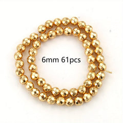 AAA Natural Golden Plated Hematite Beads for DIY Jewelry Making
