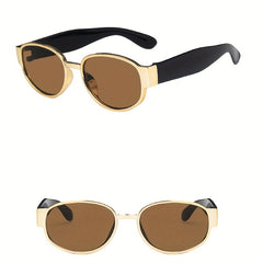Men's Oval Polarized Sunglasses Vintage Retro Eyewear