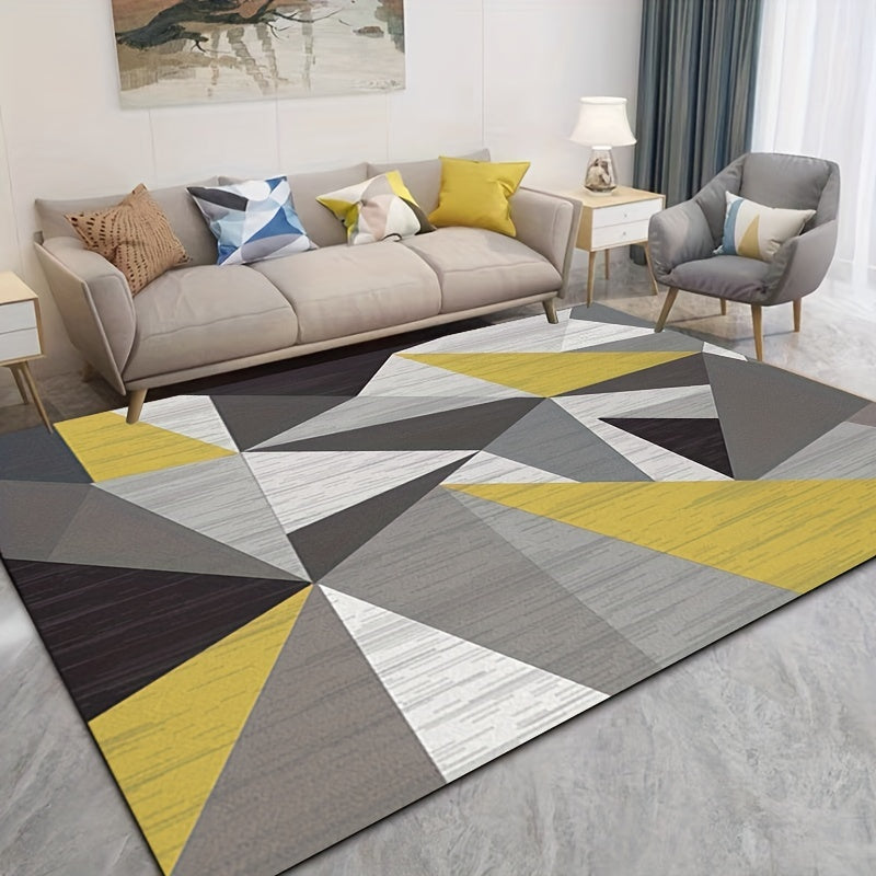 Extra Large Area Rug Modern Non-slip Soft Polyester Floor Carpet Mat