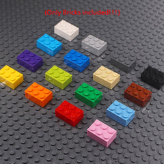 Character Building Blocks Set, 2X3 High Wall Bricks, DIY Scenes