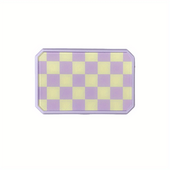 Plaid Lens Case Travel Kit with Mirror and Tweezers