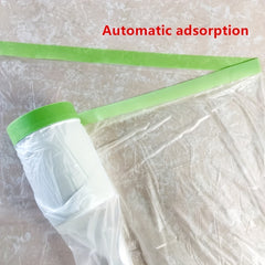 1pc Adhesive Paint Masking Film Wall Furniture Dust Protection Spray Film