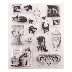 Cat Expressions Clear Stamps for DIY Craft Making Greeting Card