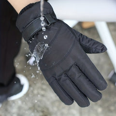 Winter Thickened Windproof Warm Gloves Long Plus Velvet Touchscreen