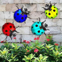 Metal Ladybugs Wall Decor Hanging Home Garden Decor Bedroom Wedding Party Birthd