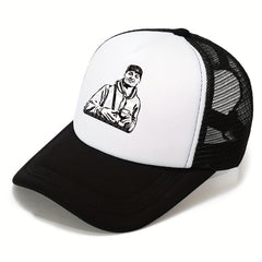 Outdoor Baseball Cap Men's Casual Mesh High Peaked Dad Trucker Hat