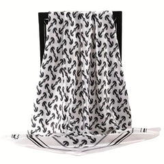 Anchor Full Print Bandana Square Scarf Silk Head Wraps Turban For Women