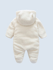 Cute & Cozy Baby Hooded Footed Bodysuit w/ 3D Ears