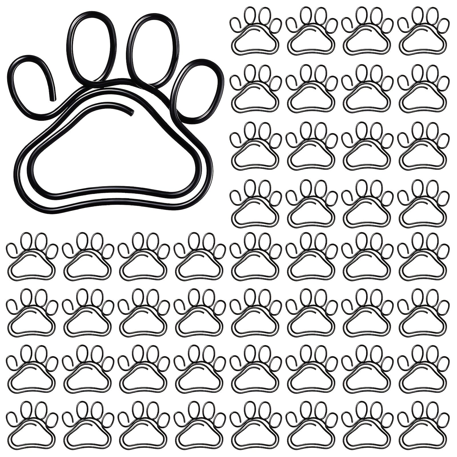 5Pcs Paw Paper Clips Mini Shape Paper Clips Fun Animal Bookmark Office Supplies