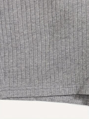 Ribbed Knit Shorts 4 Pack Elastic Waist Women's Clothing