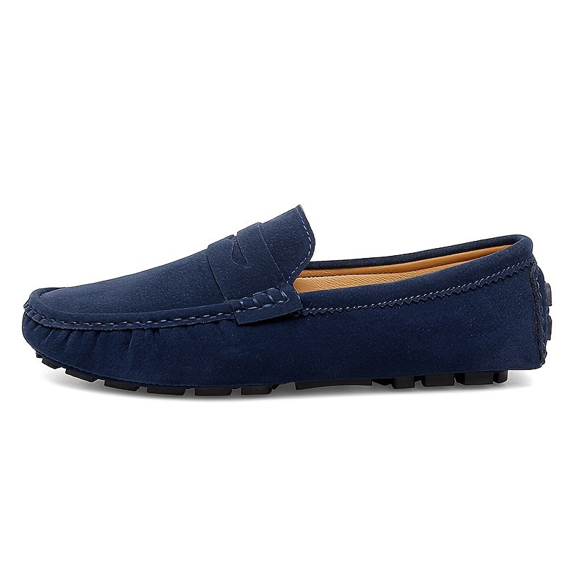 Women's Solid Flat Loafers Comfortable Non slip Round Toe Shoes