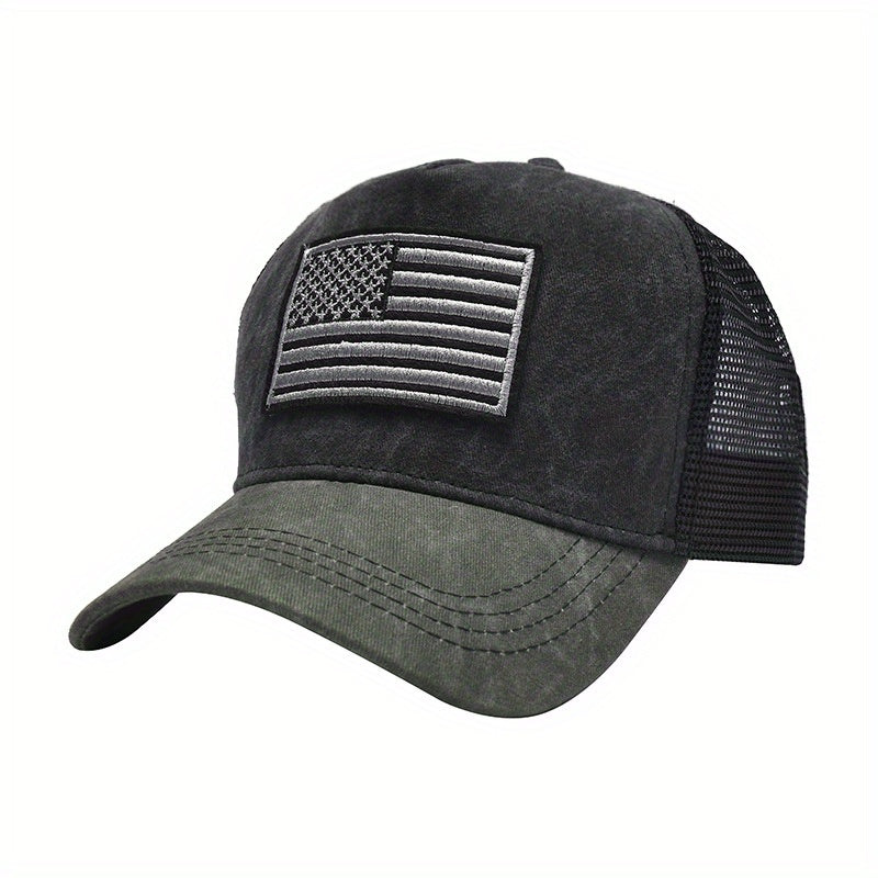 Mens Casual Embroidered Peaked Cap Cotton Sun Protection Hat