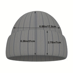 Men's Warm Knit Beanie Hat Thick Winter Cap