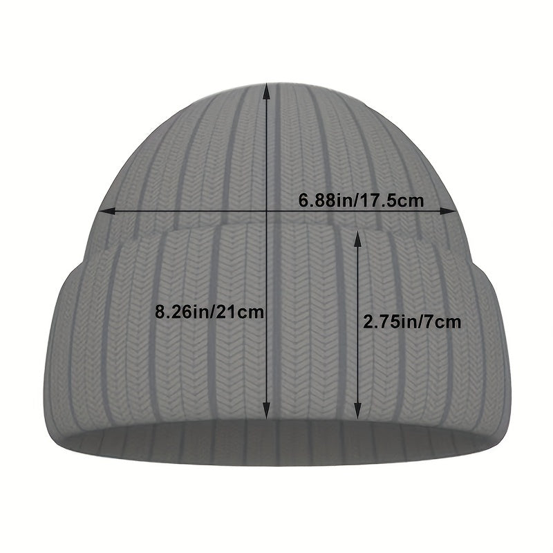 Cactus Embroidered Knit Hat for Women Men Unisex